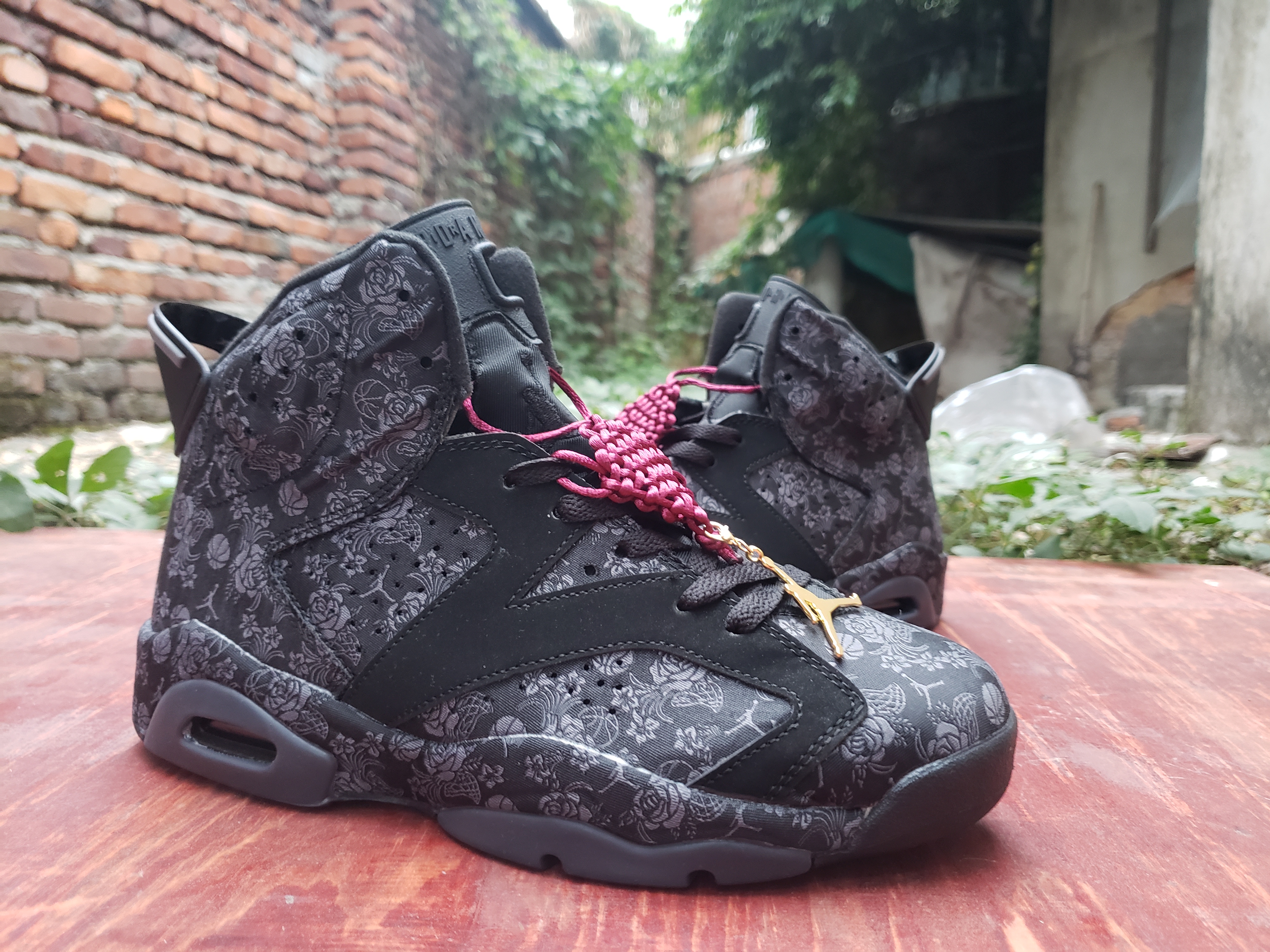 2020 Air Jordan 6 Chinese Knot Carbon Grey Black Shoes